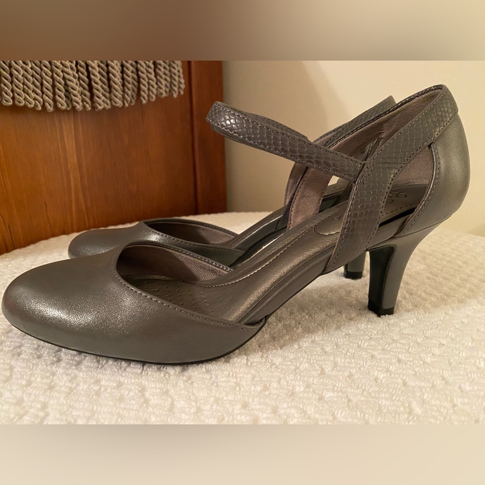 Life Stride - Pearl Dark Grey Vinci Pumps - 8M